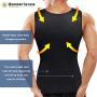 Wonderience Compression Shirts for Men Undershirts Slimming Body Shaper Waist Trainer Tank Top Vest with Zipper