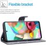 CHICASE Case for Galaxy A71 5G[NOT fit A71 5G UW/A71 4G],Flip Glitter Bling Cute Leather Wallet[Kickstand][Card Slots][Wrist Strap] Shockproof Protective Phone Cover for Samsung Galaxy A71 5G(Gray)