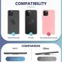 ORIbox Finger Ring Stand, Phone Ring Kickstand, Metal Grip Holder for Magnetic Car Mount Compatible with iPhone Galaxy Smartphone Accessories Black