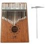 Lark Music 17 Key Mahogany Kalimba African Thumb Piano Finger Percussion Keyboard Portable Music Instrument Key C