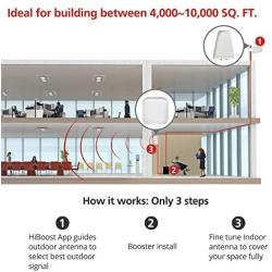 HiBoost 10K Smart Link - Cell Phone Signal Booster - Improves Reception on Phones, Tablets and Hotspots - Cell Booster to Support all Carrier - For Homes and Offices. Boost up to 4,000 - 10,000 Sq. Ft