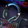 NPET HS10 Stereo Gaming Headset for PS4, PC, Xbox One Controller, Noise Cancelling Over-Ear Headphones with Mic, Soft Memory Earmuffs, LED Backlit, Volume Control