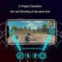 Zcogo Mobile Phone Gamepad Game Trigger Touch pad Touch Panel for iOS,Joystick 4 Triggers Buttoms for Most Handheld Game PUBG MOBA Knives Out with Rechargable Battery
