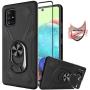 Oleaders for Galaxy A71 5G Case [Not for Verizon A71 5G UW] with Screen Protector, Rotatable Ring Holder Fit for Magnetic Car Mount Case for Galaxy A71 5G - Black