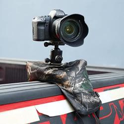 Movo Photo THB01 Camouflage Camera Lens Bean Bag with Head Mounting Plate - Mossy Oak (Junior)