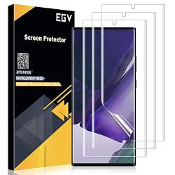 EGV [3 Pack] Screen Protector for Samsung Galaxy Note 20 Ultra, HD Clear Flexible Film, [Positioning Tool] Ultrasonic Fingerprint, Anti-Scratch, Bubble Free