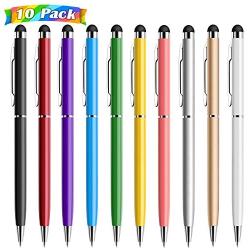 Stylus Pens for Touch Screens, StylusHome 10 Pack Universal 2 in 1 Capacitive Stylus Ballpoint Pen for iPad iPhone Tablets Samsung Galaxy All Universal Touch Screen Devices