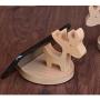 Cell Phone Desk Stand Holder, MHKBD Deer Cute Phone Stand Wooden Cellphone Holder with Anti-Slip Base Phone Cradle Fits All Smart Phones, Desk Decoration