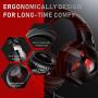 RUNMUS Gaming Headset Xbox One Headset PS4 Headset with 7.1 Surround Sound Noise Cancelling Mic & LED Light, Compatible with Xbox One (Adapter Not Included) PS4 PC Laptop