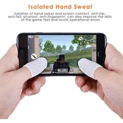 Qoosea Mobile Game Sleeve Touch Screen Finger Sleeve Compatible with PUBG Mobile Game Controller Sensitive Shoot and Aim Keys for Android iOS Joysticks PUBG Knives Out Rules of Survival