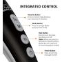 Snailax Cordless Handheld Back Massager - Rechargeable Percussion Massage with Heat, Deep Tissue Massager for Neck Shoulder Waist Leg Foot Back Pain Relief, Portable Wand Massager for Full Body