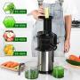 Juicer Slow Juicers Machine Portable Vertical Cold Press Juicer with Reversal Function, BPA-free Masticating Juicer with Juice Jug and Clean Brush for Vegetables and Fruits