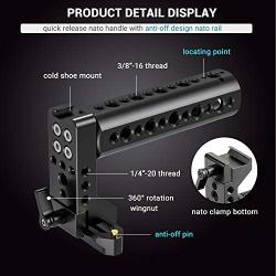 SMALLRIG NATO Top Handle Grip for Camera Cage Cheese Handle with 70mm NATO Rail Cold Shoe - 2003