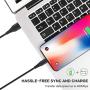 SMALLElectric iPhone Charger Cable, 3ft 5Pack Lightning Cable to UBS A Charging Cable Compatible with iPhone 11 Xs Max XR X 8 Plus 7 Plus 6 Plus SE iPad Pro iPod (Black)