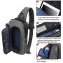 Sling Bag for Men Chest Bag for Teens Single Shoulder Bag Casual Daypack Crossbody Bag PU Sling Backpack Sport Daypack