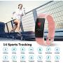 Letsfit Fitness Tracker, Activity Tracker Watch with Heart Rate Monitor, IP68 Waterproof Smart Watch with Step Counter, Calorie Counter, Call & SMS Pedometer Watch for Women Men