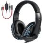 Rehomy 3.5mm Wired Gaming Headset, Over-Ear Surround Stereo Headphone with Noise Cancelling Mic, Compatible with PC, PS4, Mac