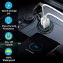 Quick Charge 3.0 Dual USB Charger Socket, Waterproof 12V/24V QC3.0 Dual USB Fast Charger Socket Power Outlet with Touch Switch for Car, Marine, Boat, Motorcycle, Truck and More