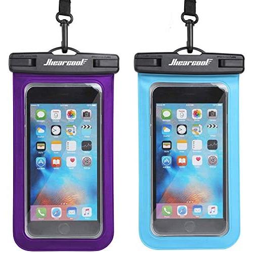 Hiearcool Universal Waterproof Case,Waterproof Phone Pouch Compatible for iPhone 11 Pro Max XS Max XR X 8 7 6S Plus Samsung Galaxy s10/s9 Google Pixel 2 HTC Up to 7.0"，IPX8 Cellphone Dry Bag -2 Pack