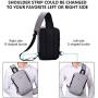 OSOCE Sling Chest Cross Body Bag, Waterproof Anti-Theft Shoulder Backpack Pack for Travel Sport