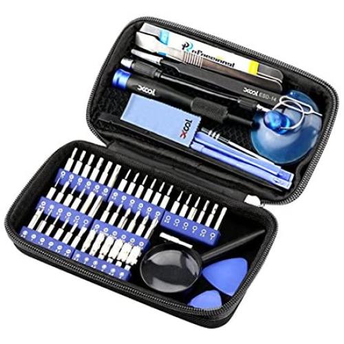 XOOL 58 in 1 Precision Screwdriver Set, Magnetic Driver Kit with 42 Bits，Professional Electronics Repair Tool Kit f with Portable Bag for Repair iPhone, Cell Phone, iPad, PC, MacBook