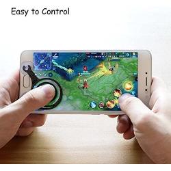 UNMCORE Joystick Mobile Phone & Tablet Game Rocker Handle Controller Mini Touch Screen Joypad For Android Smartphones IPad & Tablets (2 pcs) - Black