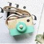 Liangxiang Wooden Mini Camera Toy Pillow Kids Room Hanging Decor Portable Toy Gift Green Color