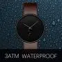 Mens Watches Minimalist Ultra Thin Waterproof Fashion Dressy Wrist Watch for Men Business Casual Luxury Quartz Analog Watch