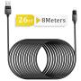 Opluz 26FT/8M Phone Charger, Fast Charging Cable Extra Spuer Long Nylon Braided Cord USB Charger& Syncing Cable Compatible with Phone Xs Max/XR/XS/X/8/8 Plus/7/7 Plus/6s/6s Plus/6/6 Plus