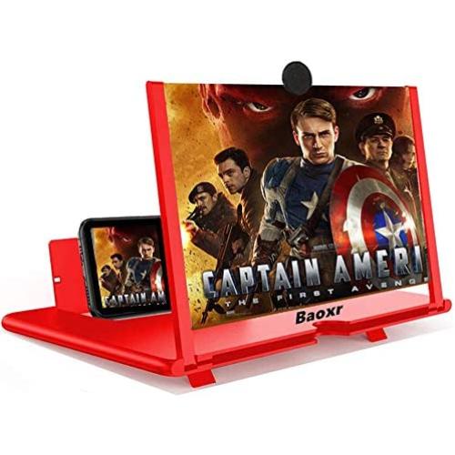 3D Screen Magnifier 12-inch HD Mobile Smartphone Video Magnifier Support X / 8/8 Plus / 7/7 Plus / 6 / 6s / 6 Plus / 6s Plus and All Other Smartphones
