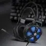 Aoile Gaming Over-Ear Headset Headphone with Microphone Bass Earphone for PC PS4 Mobile Phone Xbox One Blue