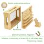 PORSTA Bamboo Chargeing Station with 4/5/6 Ports, Wood Desktop Charger Dock for Multiple Devices, USB Quick Charge for Apple Watch, AirPods, iPhone, iPad, Android Smartphones, Tablets.