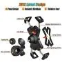 visnfa New Bike Phone Mount with Stainless Steel Clamp Arms Anti Shake and Stable 360° Rotation Bike Accessories/Bike Phone Holder for Any Smartphones GPS Other Devices Between 4 and 7 inches