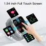 RUNDOING 1.54 inch Full Touch Screen Smart Watch for Android iOS Phones IP68 Waterproof,Fitness Tracker with Sleep/Heart Rate Monitor,Step/Calorie Counter,Smartwatch for Women Men Girls