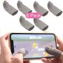 Simons 6Pcs Cellphone Sensitive Breathable Cotton Sweatproof Conductive Triger Finger Tip Sleeve Joystick Controller Thumb Gloves