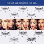 HSBCC Updated 10 pairs Magnetic Eyelashes With Double Magnetic Eyeliner Kit