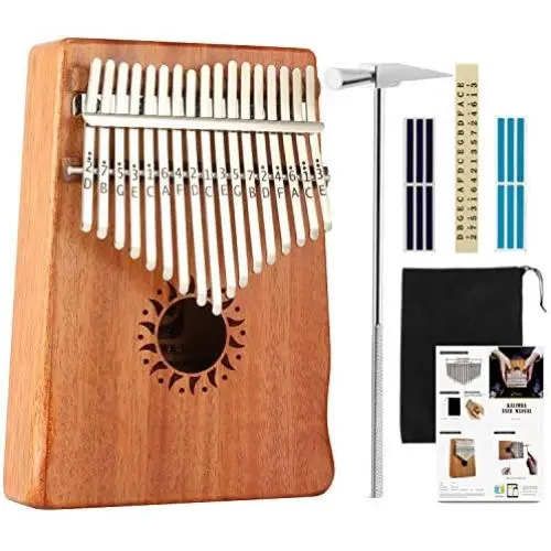 Donner 17 Key Kalimba Thumb Piano Finger Piano, Mbira Solid Mahogany Body DKL-17 Donner 17 Key Kalimba Thumb Piano Finger Piano, Mbira Solid Mahogany Body DKL-17