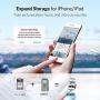 USB Flash Drive 128G, USB Memory Stick 128GB Jump Drive Thumb Drive 3.0 Flash Drive Compatible for iPhone/iPad/PC/Android Password/Touch ID Protected Flash Drive for iOS/iPhone （128G Green