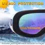 Rngeo Ski Goggles, Pack of 2, Snowboard Goggles for Kids, Boys & Girls, Youth, Men & Women, with UV 400 Protection, Wind Resistance, Anti-Glare Lenses, New Edition