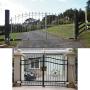 (Sale) 16 Feet Dual Swing Gate Openers Heavy Duty 1100+ Pounds Combined gate Capacity ETL Listed IP56 Waterproof (2 Remote) Double Leaf AC/DC Converter Included (No Batteries req.) 25ft Wire