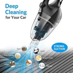 Nulaxy Car Vacuum Cleaner, High Power Strong Suction Vacuum Cleaner, Portable Lightweight Wet Dry Vacuum with 16.4 Ft Cord and Nozzles Set for Pet Hair Car Cleaning