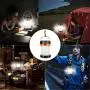 HISVISION Solar Powered LED Camping Lantern, Collapsible Design Solar or USB, Chargeable Emergency Power Bank, Portable 4 Modes Emergency LED Lights for Camping Hiking Fishing Outdoor & Home