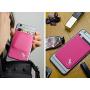 Phone Wallet - Adhesive Card Holder - Cell Phone Pouch - Stick on Lycra Pocket by Gecko - Carry Credit Cards and Cash - RFID Protection Sleeve – Pink