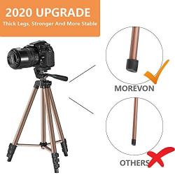 MOREVON Tripod for ipad, [2020 Upgrade] 53" Tripod for iPhone Camera Tablet, Lightweight Aluminum Tripod Stand with Remote Shutter, Universal 2 in 1 Phone/Tablet Holder, for Smartphone, Tablet, Camera