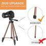 MOREVON Tripod for ipad, [2020 Upgrade] 53" Tripod for iPhone Camera Tablet, Lightweight Aluminum Tripod Stand with Remote Shutter, Universal 2 in 1 Phone/Tablet Holder, for Smartphone, Tablet, Camera