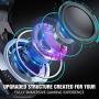 BENGOO V-4 Gaming Headset for Xbox One, PS4, PC, Controller, Noise Cancelling Over Ear Headphones with Mic, LED Light Bass Surround Soft Memory Earmuffs for PS2 Mac Nintendo 64 Game Boy Advance Games