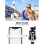 Mpow Selfie Stick Bluetooth, Lightweight Extendable 31.9 Inch Monopod with Bluetooth Remote Compatible iPhone 11/Pro Max/XS/Max/XR/X/8/8P/7/7P/6S, Galaxy S10/ S9/8/7/6/Note 10 and More, Blue