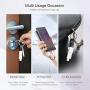 Keychain Charger Magnetic Portable Charging Cable 3 in 1 Multi Short Small Fast Charging Cord Compatible All Smartphones Smart Device (White)