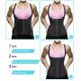 Nebility Women Waist Trainer Corset Zipper Vest Body Shaper Cincher Tank Top with Adjustable Straps