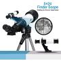 Telescope for Kids and Beginners F400 70AZ - 70mm Apeture Travel Scope 400mm AZ Mount - Good Partner to View Moon and Planet - with Backpack and Smartphone Mount